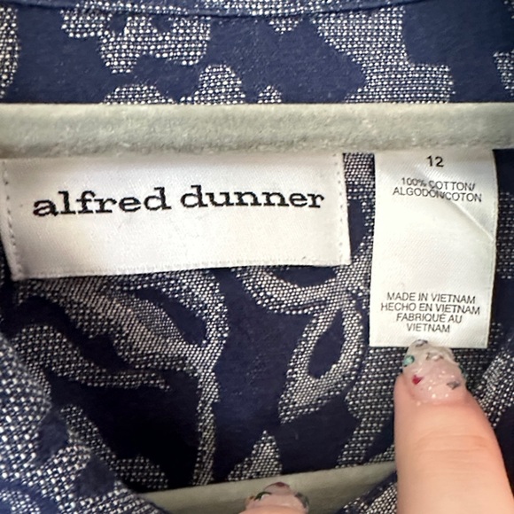 ALFRED DUNNER | Vintage Tapestry Navy Floral Jean Jacket - Picture 4 of 13